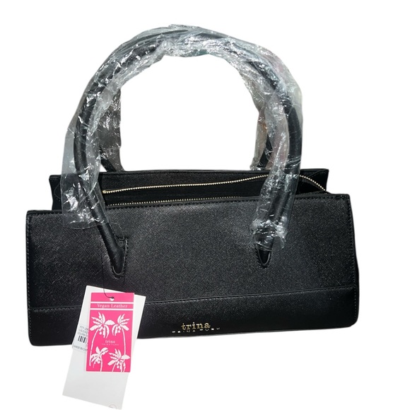 Trina Turk Black Satchel / Crossbody Hand Bag - Picture 5 of 5